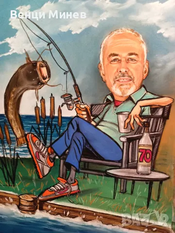 Ръчно рисувани карикатури по снимка, снимка 9 - Картини - 49358865