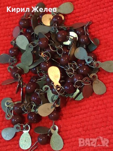 СТАР ПОСРЕБРЕН ЛИСТОВИДЕН с МЪНИСТА ЕТНОГРАФСКИ НАКИТ ГЕРДАНЧЕ КОЛИЕ 41941, снимка 8 - Антикварни и старинни предмети - 35272205