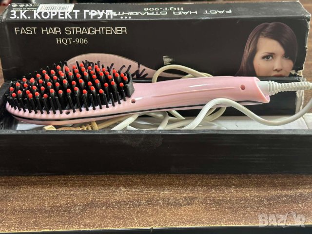 Eлектрическа четка за изправяне на коса HQT-906 FAST HAIR STRAIGHTENER, снимка 1 - Друга електроника - 40914753