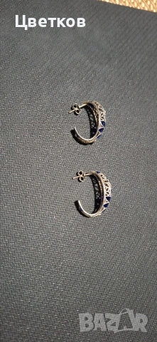Сребърни обеци модел 2007 година, снимка 3 - Колиета, медальони, синджири - 53179122