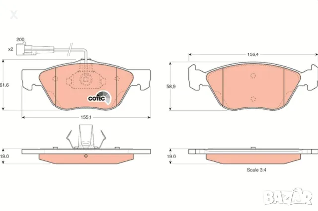 SIMER 648 ПРЕДНИ НАКЛАДКИ ALFA-ROMEO FIAT LANCIA 1993-2015 OE 77362193 OE 71713143 OE 9947156 