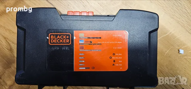 ударна бормашина BLACK & DECKER, 500W, 13мм, с битове и свредла, снимка 4 - Бормашини - 48164809