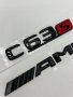 Черна емблема надпис C63s AMG за Mercedes Мерцедес, снимка 1 - Аксесоари и консумативи - 39768663