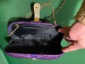 Дамска чанта лилава - тип кошничка, арт дизайн, снимка 2