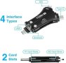 TVIRD Четец на SD/Micro SD карти, 4 в 1 Type-C, USB , Micro USB и Lighting, iPhone/iPad/Android/Mac, снимка 2