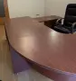 Голямо президентско бюро с приставка за посетители, снимка 1