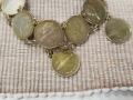 Сребърна Гривна От  Монети 0,800 Във Златно Покритие , снимка 4