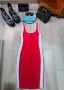 Червена дамска рокля средно дълга , снимка 5