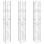 vidaXL Габионни кошници, 3 бр, поцинкована стомана（SKU:145088）, снимка 1