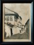 Стара картина, стари къщи, Ловечъ-Вароша, 1940-те год., снимка 1 - Картини - 28764507