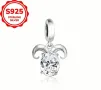 S925 Сребърни Талисмани ( ЗОДИИ - Зодиак ) за гривни , снимка 3
