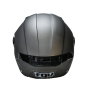 Каска за мотор с очила и визьор, Шлем за скутер, Сив графит- мат, снимка 3