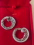Обеци от бяло 18к злато “Valentin” ⚖️7.59гр С монтирани 96 бр 💎💎💎, снимка 6