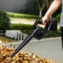 Безжична вентилаторна прахосмукачка 2 в 1 – Издухване и Всмукване с Мощна 21V Батерия, снимка 7