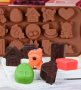 Силиконов молд различни фигурки мече сърце къщичка и др. , снимка 2