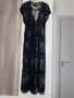 Дълга нова кафтан  черна плажна наметка дантела памук плажна дълга риза рокля за плаж плажна туника , снимка 6