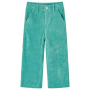 Детски панталон, кадифе, мента зелено, 140（SKU:14368
