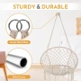 ПРОМОЦИЯ Плетен стол тип макраме / люлка с таванен монтаж HAMMOCK CHAIR XF1407001X, снимка 3