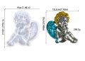 Гигант Ангел дете разперен силиконов молд форма фондан гипс смола, снимка 3