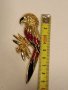 Емайлирана брошка папагал, снимка 4