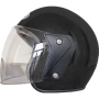 Каска за мотор с визьор, черен мат, универсален размер, снимка 3