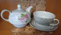 Порцеланов чайник с чаша, снимка 4