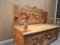 Уникална ретро пейка с дърворезба, снимка 3