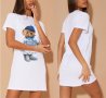 НОВО! Дамска тениска рокля RALPH BEAR DRESS - 2 МОДЕЛА. Или по ТВОЙ дизайн!, снимка 2