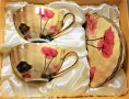 Луксозни  чаши за кафе и чай от изящен костен порцелан, снимка 13