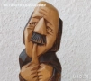 Желязно дърво, дървена фигурка, статуетка, мъж, музикант, Кастро, снимка 12
