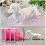 3d Куче Дакел силиконов молд форма фондан шоколад гипс сапун декор , снимка 1