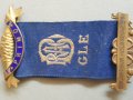 Сребърен 1920 емайл Медал Орден Масонски Англия Бирмингам, снимка 5