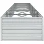vidaXL Повдигната градинска леха, 400x80x45 см, стомана, сребриста, снимка 5