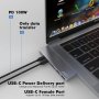 JCK USB C хъб 7 in 2, 4K HDMI, USB-C, Thunderbolt 3 PD 100W, 2 USB 3.0, SD/TF четец на карти, снимка 4