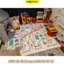 Сгъваемо детско килимче за игра, топлоизолиращо 180x200x1cm - Трафик + Джунгла- КОД 4141, снимка 11