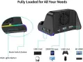 Нова ТВ докинг станция за Nintendo Switch 2 4K HDMI бързо зареждане USB 3.0 100W PD, снимка 3