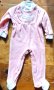 Английски бебешки ПЛЮШЕН РОМПЪР /6-12мес/, бродерия, розов и син, снимка 2