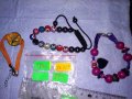 ЛОТ ТРИ ФЕШЪН АРТ ГРИВНИ ХЕНД МЕЙД БИЖУТА с ХЕМАТИТ БЛЕСТЯЩИ КРИСТАЛИ и ДРУГИ 26913, снимка 3