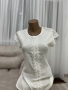 Бяла дамска блуза, снимка 1 - Корсети, бюстиета, топове - 44828623