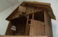 № 6137 стара дървена къща / обор   - ръчна изработка   - дърво , слама   - размер 80 / 62 / 41 см   , снимка 10