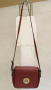 Естествена кожа, червена дамска чанта за рамо марка Giulia, снимка 5
