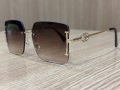 Слънчеви кафеви очила със златни рамки GC, снимка 1
