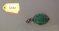 Сребърна висулка  с естествен тюркоаз, снимка 1 - Колиета, медальони, синджири - 42311836