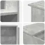 vidaXL Приемно бюро, бетонно сиво, 100x50x103,5 см, инженерно дърво, снимка 8
