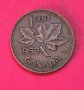 Канада 1 цент 1953 година д78, снимка 1