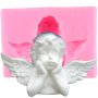 Силиконов молд – замислено ангелче, снимка 1 - Форми - 40958275