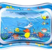 Детска уникална водна надуваема възглавничка Морско дъно, надуваем матрак 60х45 см, детска забавка н