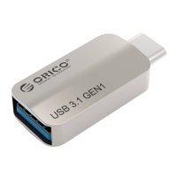 Orico адаптер Adpater OTG USB 3.1 Type C to Type A/F, Metal - CTA2-SV  - 24 месеца гаранция, снимка 1 - USB кабели - 41288843