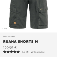 Мъжки къси панталони Fjäll räven G-1000 Ruaha shorts M , снимка 10 - Къси панталони - 44642898