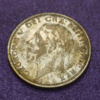 1/2 крона 1927 г сребро Великобритания

, снимка 3 - Нумизматика и бонистика - 41597431